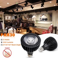 Projecteur LED PAR 30 noir et blanc E27 E26 à intensité variable Ampoule LED PAR30 2700k 3000K 4000K 5000K