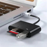 Lector de tarjetas para teléfono móvil 3 en 1, lector de tarjetas para teléfono móvil tipo C, Android OTG, multifunción, TF/SD/U Disk