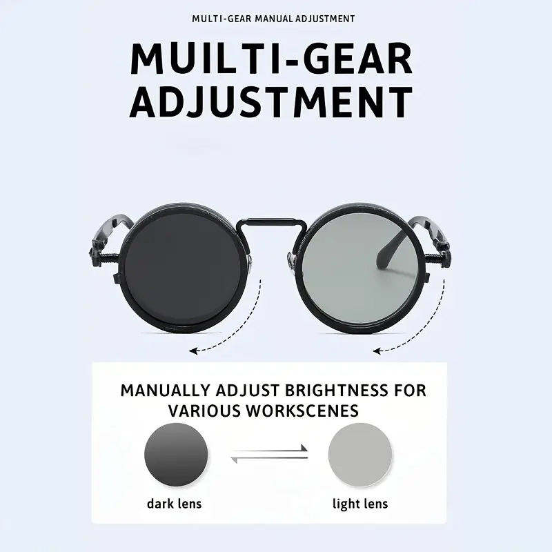 Round Polarized Sunglasses With Built-in - Image 4