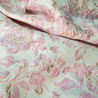 Nouveau tissu de robe métallique tissé à motif de fleur en brocart 2020
