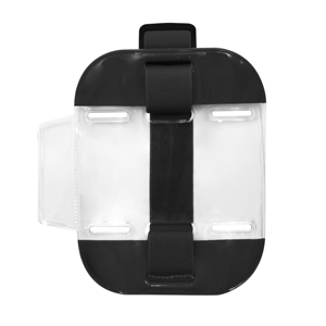 Porte-badge vertical en vinyle transparent avec sangle élastique - Product Image 5