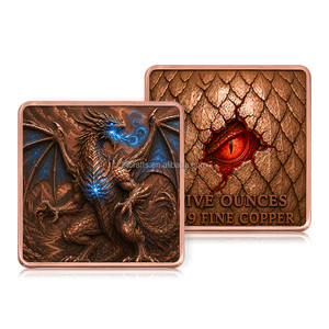 Lingotto di Rame Puro .999 da 5 Once, Lingotto da 10 Once con <span class=keywords><strong>Creature</strong></span> Mitologiche Flameanti, Lingotto di Rame da Collezione per Regalo - Product Image 3