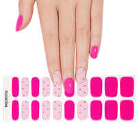 Autocollants pour ongles écologiques et durables, design œil de chat 2D, pois, bandes de gel semi-durcies, pointes de gel UV durables
