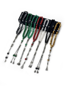 Rosario de Oración Islámico de Ágata de 8mm, 33 Cuentas, Pulsera Musulmana, Imam Kerbai, Subha, Misbaha, Tasbih, Dhikr - Product Image 6