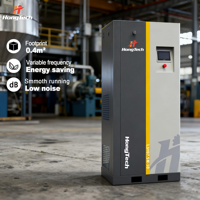 Compresseur d'air à vis industriel silencieux 15HP 11KW 10bar 1,46m/min 220V avec sécheur d'air et moteur PLC HongTech pour peinture automobile