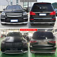 GL X166 GLS X166 2012-2019 Upgrade GLS X167 Nouvel état Pare-chocs avant Pare-chocs arrière Capot de hayon adapté au kit de carrosserie de style AMG