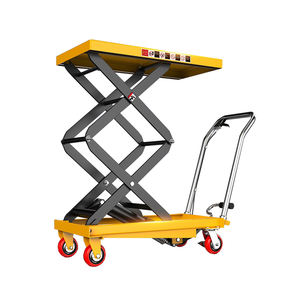 Klein Platform Transportvoertuig Hefplatform Voetbediende Hydraulische Hefkar Platform <span class=keywords><strong>Trolley</strong></span> - Product Image 1
