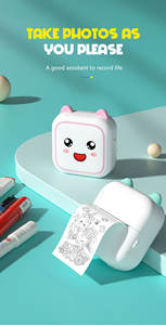 Mini <span class=keywords><strong>imprimante</strong></span> thermique de poche portable Mini <span class=keywords><strong>imprimante</strong></span> intelligente sans fil à dents bleues Compatible avec l'<span class=keywords><strong>imprimante</strong></span> sans encre iOS Android pour <span class=keywords><strong>Phot</strong></span> - Product Image 4