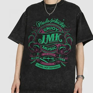 เสื้อยืดผ้าฝ้ายฟอกกรดไซส์ใหญ่พิเศษสำหรับผู้ชายเสื้อยืดฟอกสีแบบวินเทจสำหรับใส่โลโก้ออกแบบได้ตามต้องการ - Product Image 1