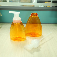 Bouteille de savon liquide transparente en PET de 300 ml et 500 ml avec pompe pulvérisatrice pour le lavage des mains et du visage, la crème pour le visage et le shampoing