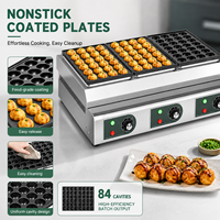 Nouvelle Plaque de Cuisson Double Électrique Commerciale en Acier Inoxydable pour Boulettes de Poisson, Crevettes, Œufs et Boulettes d'Octopus – Nettoyage Facile et Indépendante