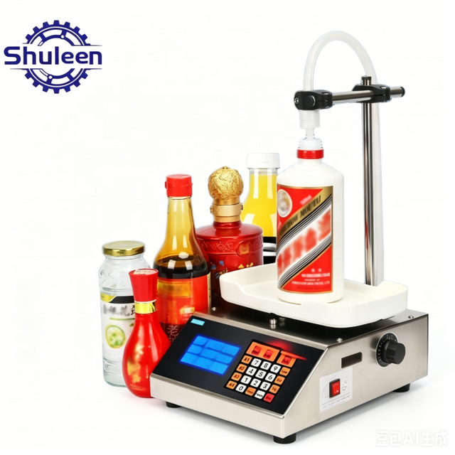 Semi-Auto Liquid Filling Machine High Precision Weighing Peristaltic Pump Desktop Filler Oil Beverage Liquid Cup Filling Machine