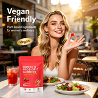 Gummies Probiotiques et Prébiotiques pour Femmes Marque Blanche – Soutien Équilibre Flora Vaginale et Intestinale – Santé Féminine Quotidienne