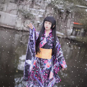 Hell Girl Yoi Togi Enma Ai Cosplay Costume Women's Anime Role Play Polyester Kimono Spring 2025 - Product Image 4