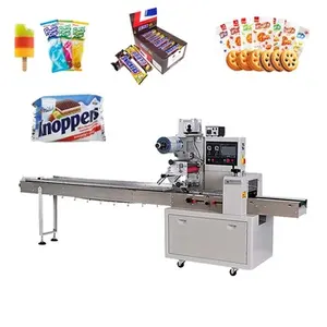 Good Quality Flow Pack Candy Soap Packing Automatic Ice Cream Bar Bread Stick Box Jam Jelly Pillow Packaging Machine