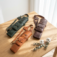 Quiver Archery OEM Flèche-porte-flèches de chasse entièrement personnalisé en cuir de vache 100% véritable, modèle dorsal AQ-118 F 50CM