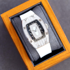 Luxury <strong>Watches</strong> for <strong>Women</strong> 007 Metal Full Diamond Tonneau <strong>Skeleton</strong> Waterproof Automatic Bracelet <strong>Watch</strong> Moissanite diamond <strong>Watch</strong> - Product Image 2