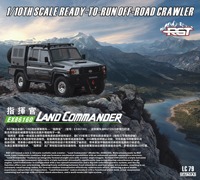 RGT EX86160 LAND COMMANDER 1/10 4WD RC Crawler 380mm Entreaxe 2 Vitesses Overdrive Servo 30KG Radio 10 Canaux Étanche RTR