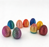 Jouet anti-stress en forme d'œuf de dragon multicolore imprimé en 3D de 7,4 cm, télescopique, extensible en PLA, décoration de bureau sensorielle