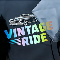 Autocollant de voiture TEDDY personnalisé résistant aux UV, logo découpé sur mesure, vinyle de transfert amovible, autocollant holographique pour voiture