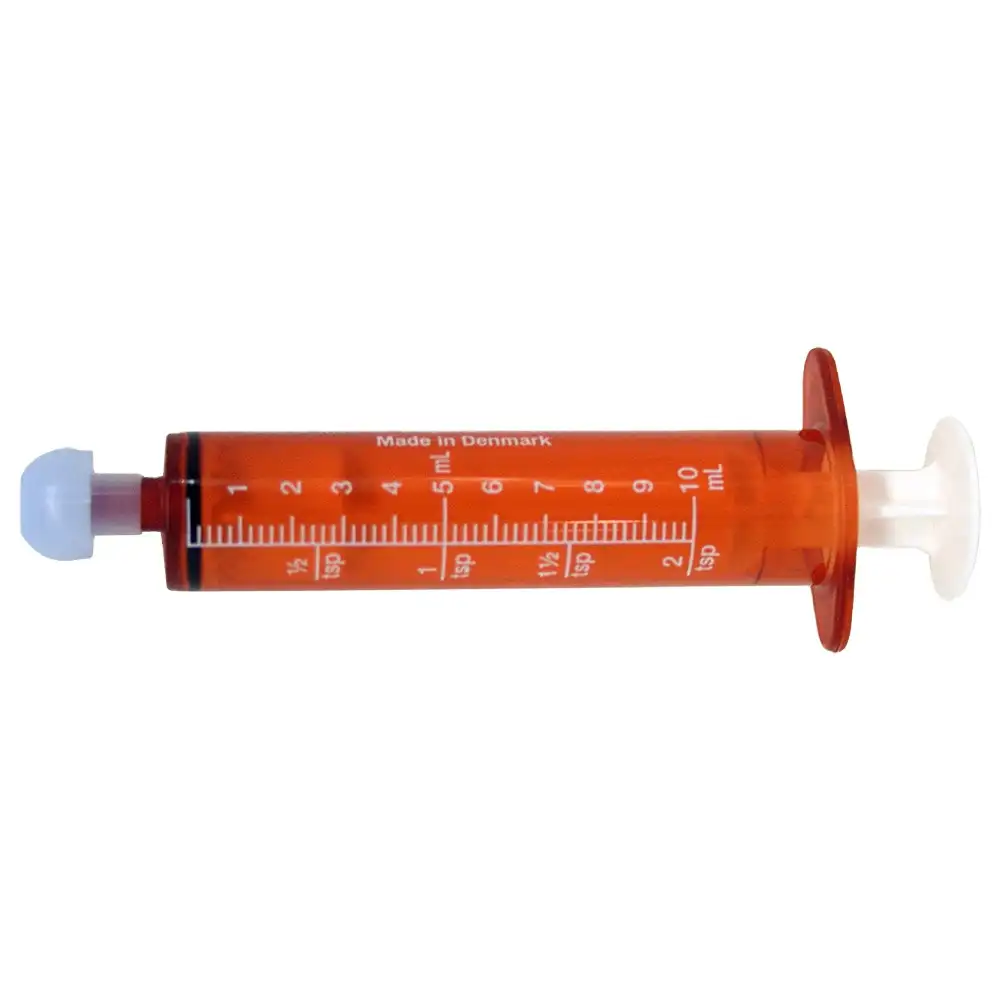 Amber Brown Color 5ml Disposable Oral Syringe with Tip Caps Needle For Feeding Food