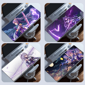 Grand tapis de bureau XXL étendu en caoutchouc tapis de souris tapis de souris rectangulaire Genshin Impact japonais foncé avec bord cousu - Product Image 3