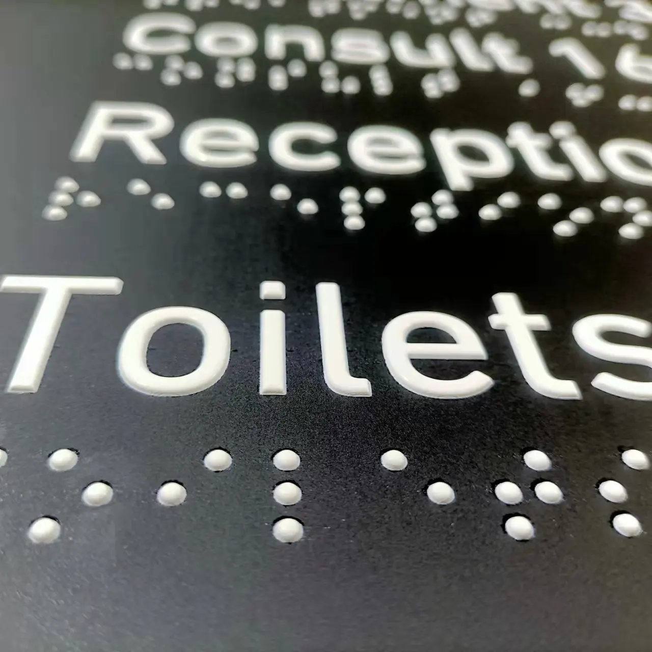 Segno di braille di vendite dirette della fabbrica del segno di numero di Braille del materiale d'ottone su misura dell'acciaio inossidabile