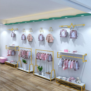 Estantes de Exhibición de Ropa para Niños Personalizados Montados en la Pared Estante Colgante para Prendas Infantiles Diseño de Interiores para <span class=keywords><strong>Boutique</strong></span> - Product Image 2