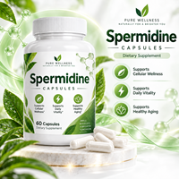 Capsules de Spermidine Formule Personnalisée 60 Unités Complément Alimentaire pour le Bien-être Cellulaire et le Soutien Quotidien de la Vitalité OEM ODM