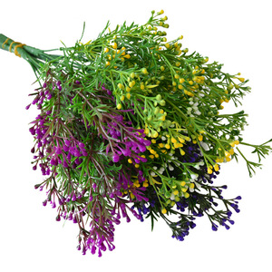 Artificial <strong>Plants</strong> Fake Flowers UV Resistant Faux Green Greenery Fake Plastic Flowers Shrubs <strong>Plants</strong> Hanging Planter Home Garden - Product Image 4