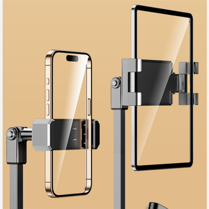 <span class=keywords><strong>Support</strong></span> de téléphone réglable pour bureau, bras <span class=keywords><strong>articulé</strong></span> en métal noir, <span class=keywords><strong>support</strong></span> pour diffusion en direct et photographie - Product Image 1