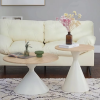 Style crème nordique créatif moderne Simple Table d'appoint mobile haut de gamme Table basse Durable pour salon domestique pour petit