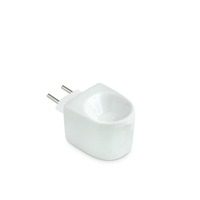 Rafraîchisseur d'air électrique diffuseur d'huile électrique en porcelaine blanche, brûleur d'huile essentielle en céramique à prise murale pour toilette salle de bain