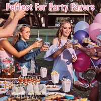 Boîtes à Popcorn Rose Coquette avec Nœud, Mini Sacs à Popcorn en Papier Coquette avec Nœud, Contenants Pastel pour Bonbons et Friandises pour Anniversaires et Soirées Pyjama