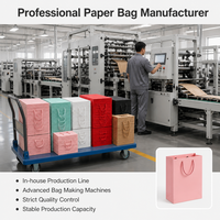 Sac de courses en papier écologique personnalisé de qualité supérieure, ruban en corde, impression offset 8 couleurs, logo personnalisé, dégradable, recyclable pour bougies