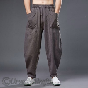 Cotton <b>Linen</b> Causal Pants <b>Men</b> Soild Color Drawstring Elastic Male Autumn Streetwear Joggers <b>Trousers</b> for <b>Men's</b> at Cheap Prices - Product Image 6