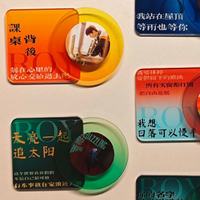 Modèle de CD en acrylique NFC aimant de réfrigérateur pouvant être ajouté Album de musique suspendu en plastique personnalisé Mini Album de CD en acrylique