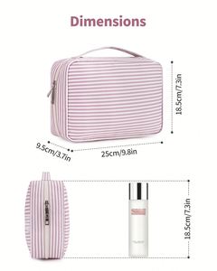 Trousse de toilette suspendue pour femmes et hommes, grande trousse à maquillage, organiseur de voyage résistant à l'eau pour articles de toilette - Product Image 3