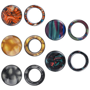 Lingchee, Color degradado, medidores de oreja de acero inoxidable, tapones para túneles, expansor de oreja, Piercing para el cuerpo, joyería para mujeres y hombres - Product Image 3