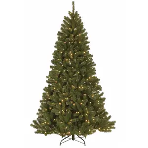 Светодиодная Рождественская елка из ПВХ, декоративная Рождественская елка с металлической подставкой