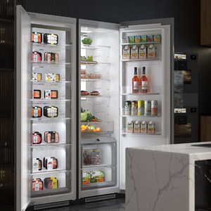 Refrigerador Empotrado con Enfriamiento por Aire, Sin Escarcha, Empotrado, Doble Puerta, Ultrafino, de Acero Inoxidable, Puerta Francesa - Product Image 5