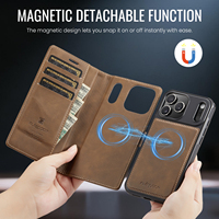 Étui portefeuille détachable 2-en-1 AutSpace pour iPhone 18 Pro Max 17 Pro Air 16 Plus avec blocage RFID, porte-cartes et support en cuir PU