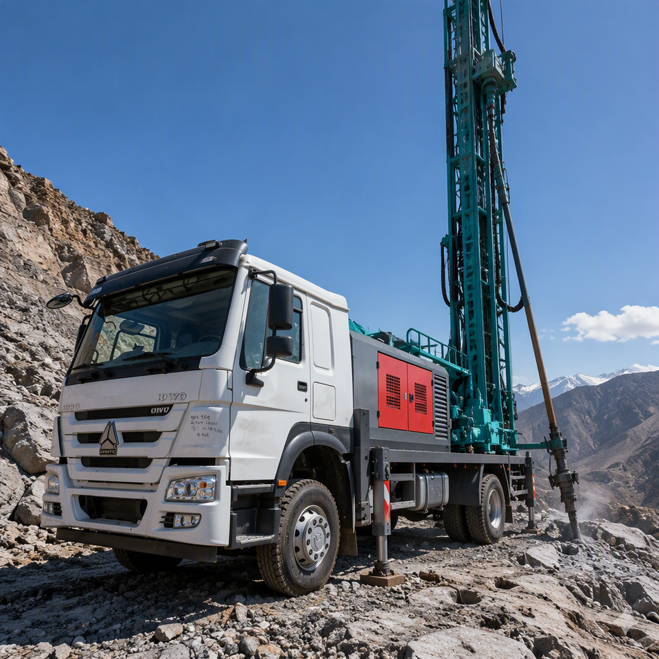 Well Water Model Truck Mounted Water Well Drilling Rig 140-400mm Bore Diameter Max 1000m ...