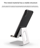 Support de téléphone portable et tablette réglable en alliage d'aluminium, support de bureau portable à 3 niveaux en métal pour téléphone et tablette