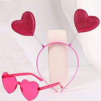 Serre-têtes en forme de cœur et lunettes de soleil en forme de cœur pour la Saint-Valentin, Halloween, les mariages, les anniversaires, les fêtes, accessoires de costume