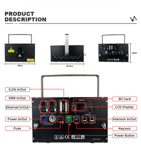 15 Wát hoạt hình đầy đủ màu sắc RGB Disco và hệ thống chiếu sáng đèn laser - Product Image 2