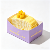 Boîte en carton incurvée à faible MOQ pour boulangerie, impression personnalisée pour café, donuts, gâteaux, desserts, vente en gros