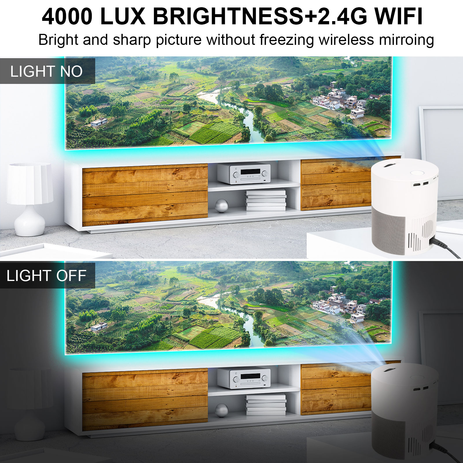 [Reddot Design Mini Native 1080P Projector] Factory OEM ODM Mini Portable1080p Full HD LED LCD Home Theater Video Projector