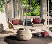 En promotion : Chaise suspendue œuf en rotin PE, design tendance, pour patio, véranda, jardin, chaise longue d'extérieur en osier, balançoire.