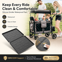 Tapis en silicone pour poussette YMS W4, imperméables, anti-salissures, empêchent les éclaboussures de boue et d'eau, adaptés aux poussettes Wonderfold